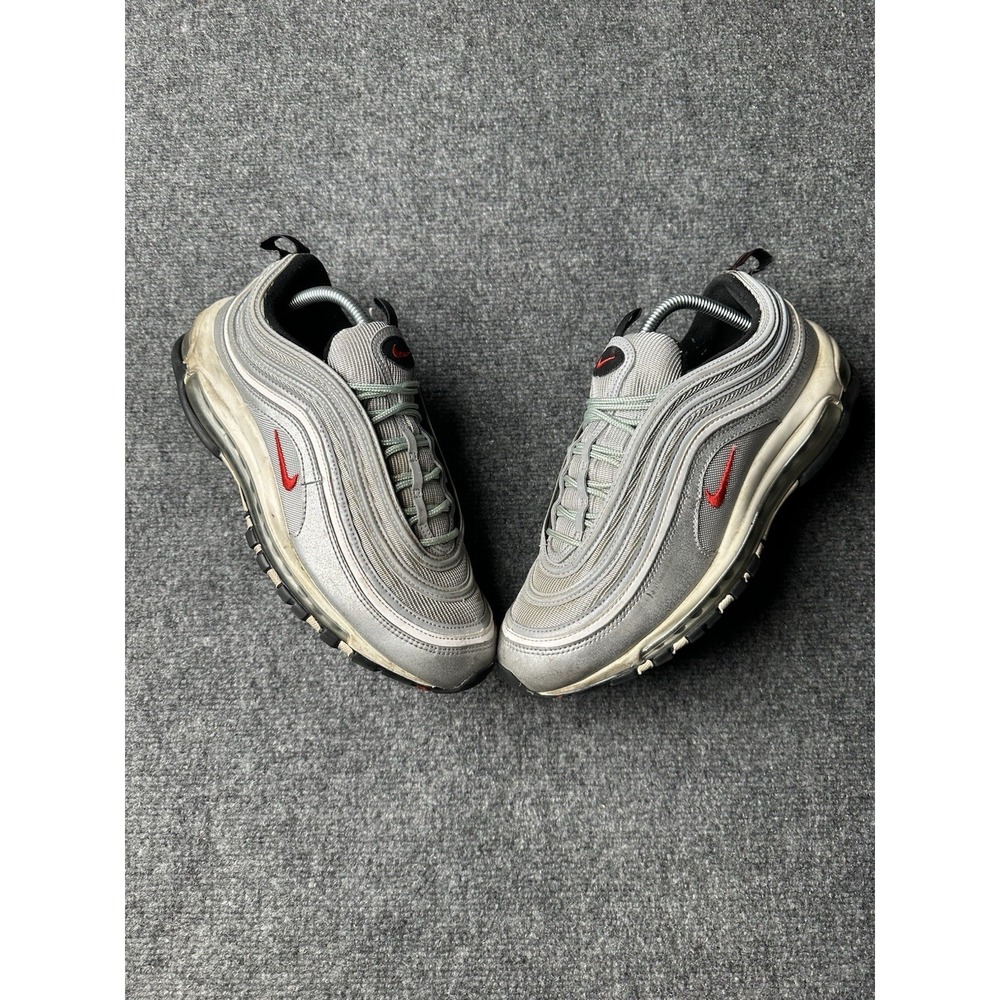 Mens Running Nike Air Max 97 Gray Red Full Length Air, Size US 10